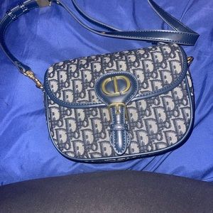 christian dior, navy and black , crossbody purse , never been used
